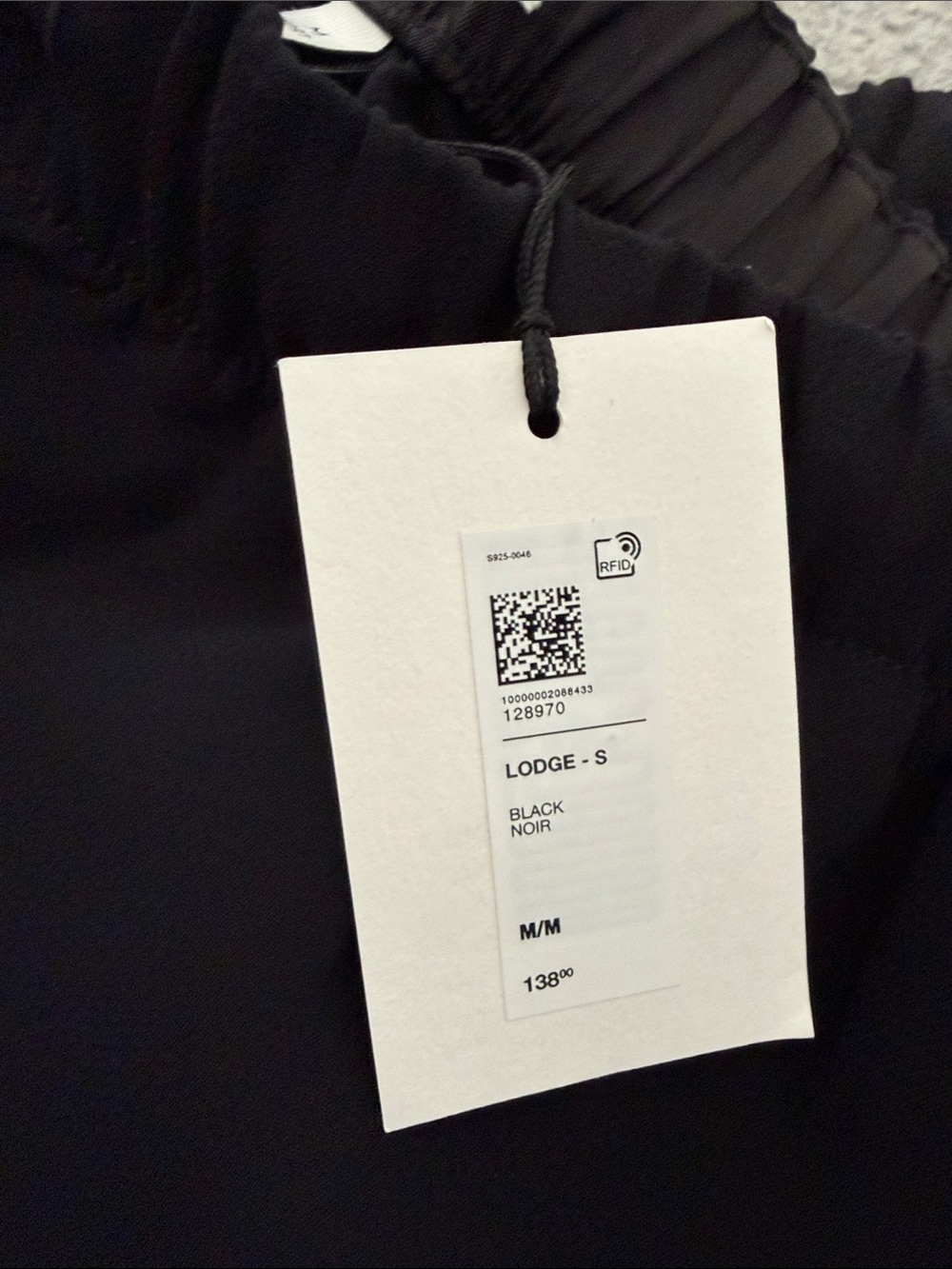 NWT Aritzia Black Lodge Pant - Crepette - Picture 6 of 6